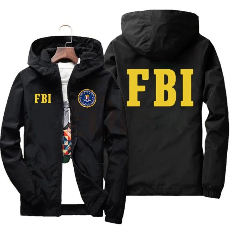 Outdoor Sport Jacket Brand - New Men's FBI Printed Outdoor Sport