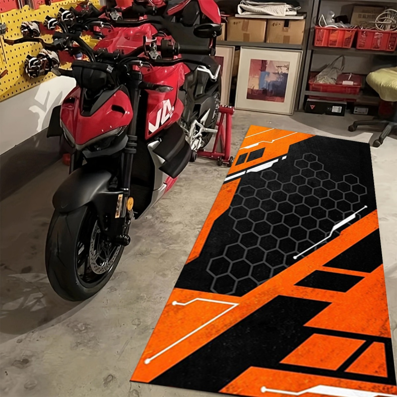 Outdoor Sport Area - VIKAMA Motorcycle Sport Rug, Black &