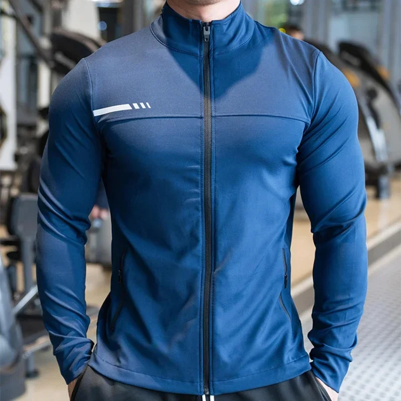 Outdoor Sport Jacket - Mens Gym Fitness Shirts Tops High