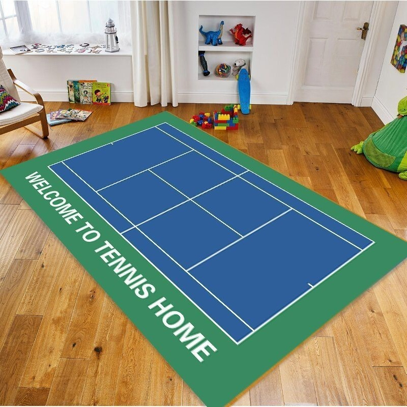 Tennis Court Print Area Rug Gr - Outdoor Sport Area avis et prix