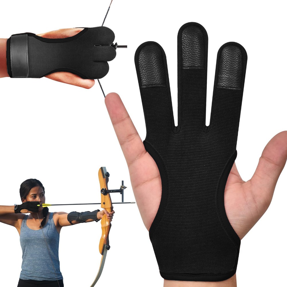 1PCS Archery 3 Fingers Glove G - Outdoor Sport Gloves avis et prix
