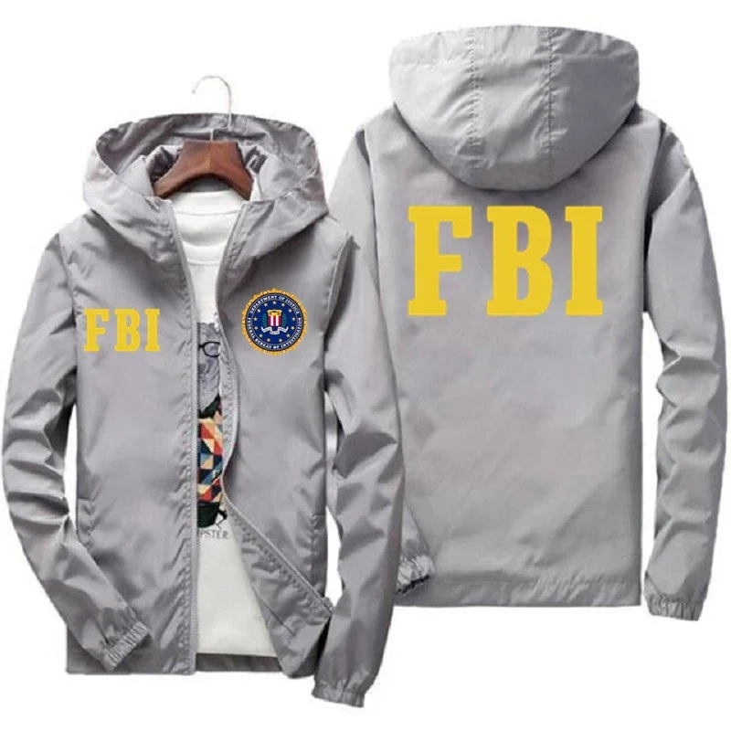 New Men's FBI Printed Outdoor  - Outdoor Sport Jacket Brand avis et prix