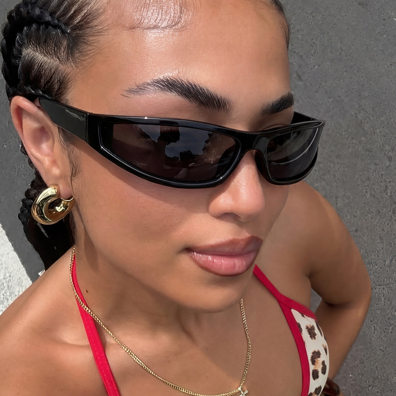 Y2K Narrow Rectangle Wrap Arou - Outdoor Sport Glasses avis et prix