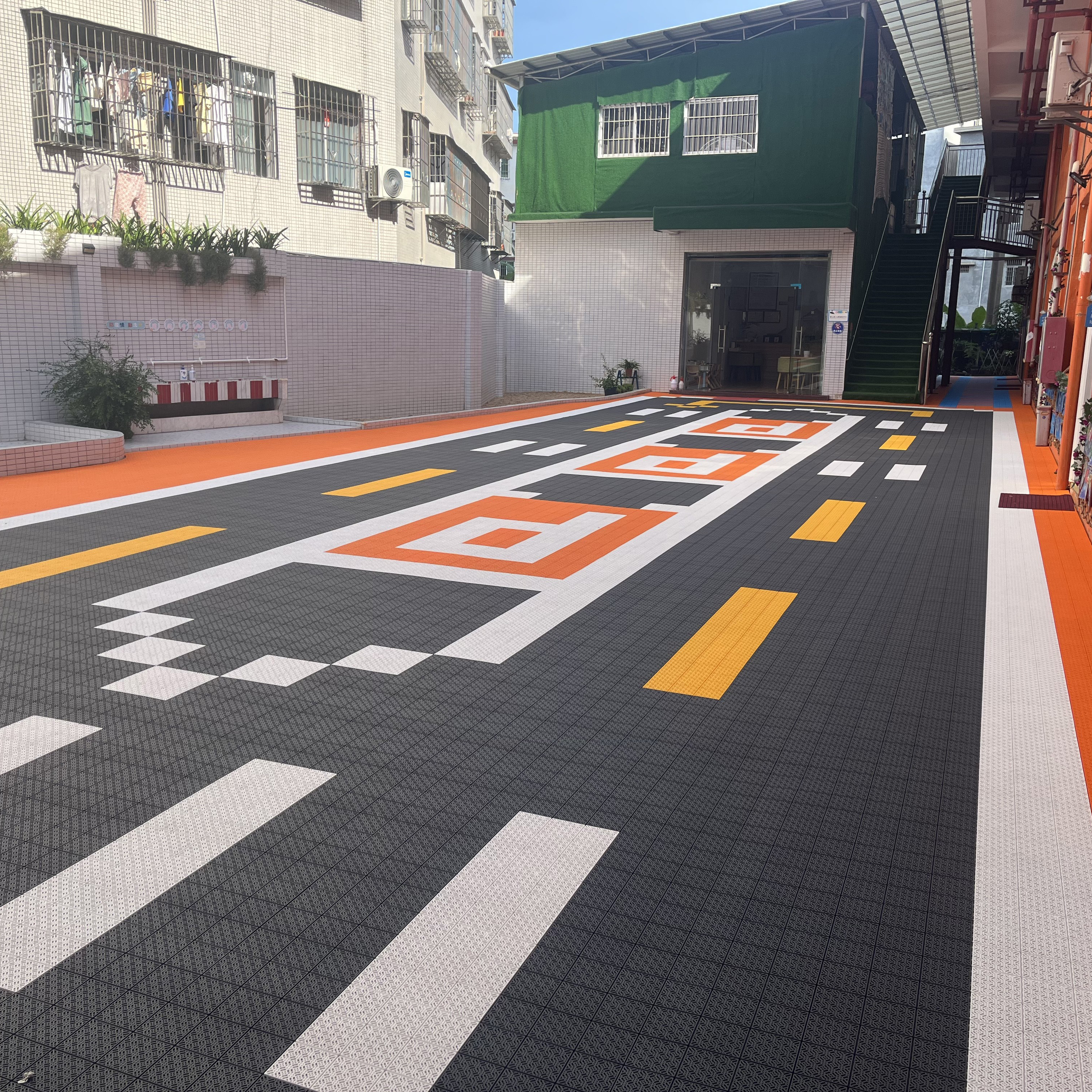 PP Plastic Custom Logo Outdoor - Outdoor Sport Floor Tiles avis et prix