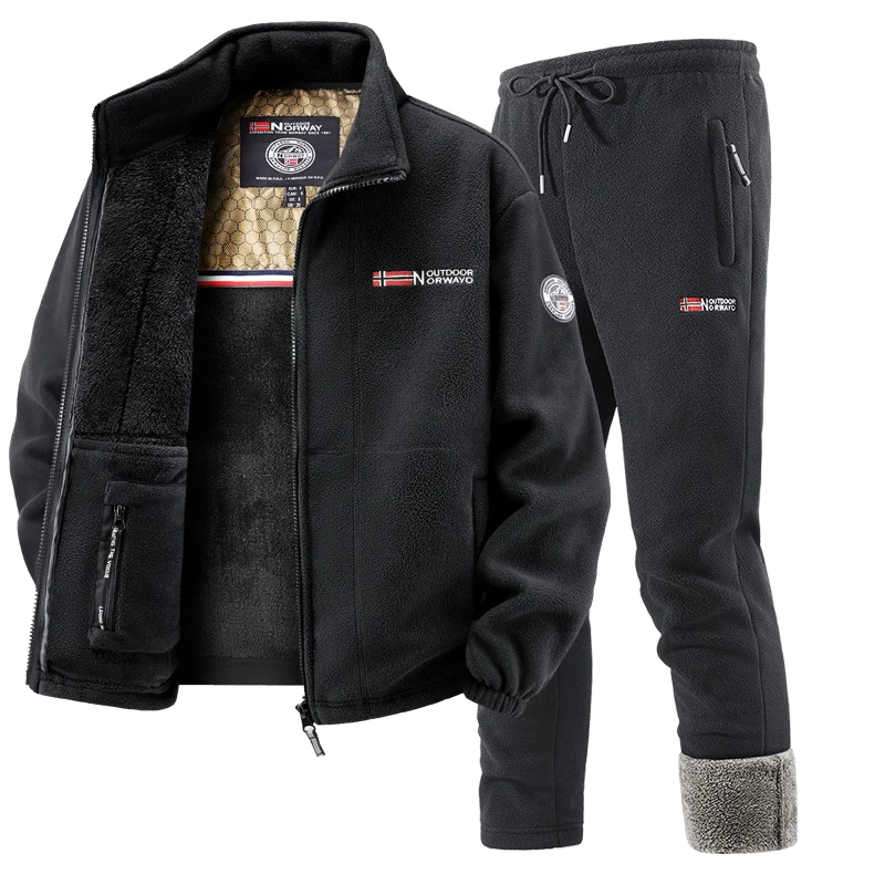 Mens Winter Fleece Tracksuit S - Outdoor Sport Winter Jacket avis et prix