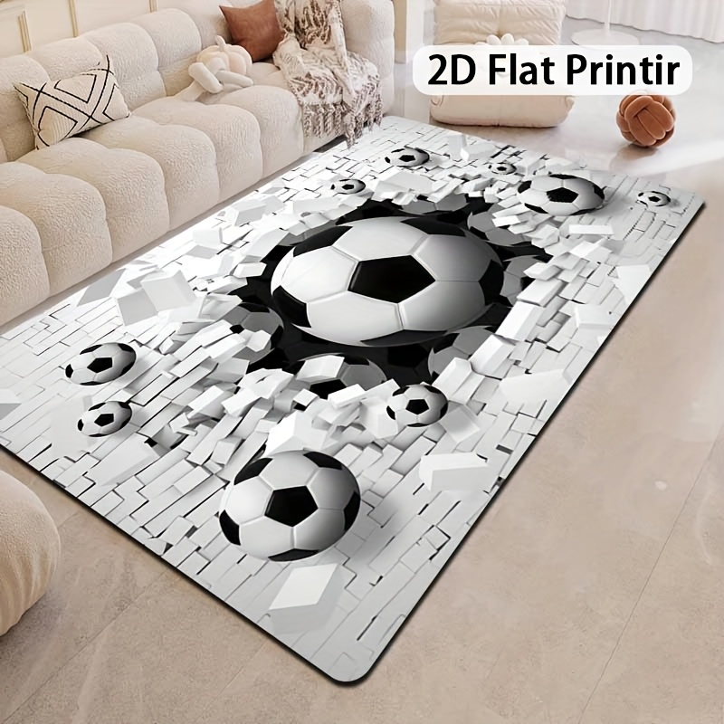 Soccer Ball 3D Effect Rug Flan - Outdoor Sport Area avis et prix