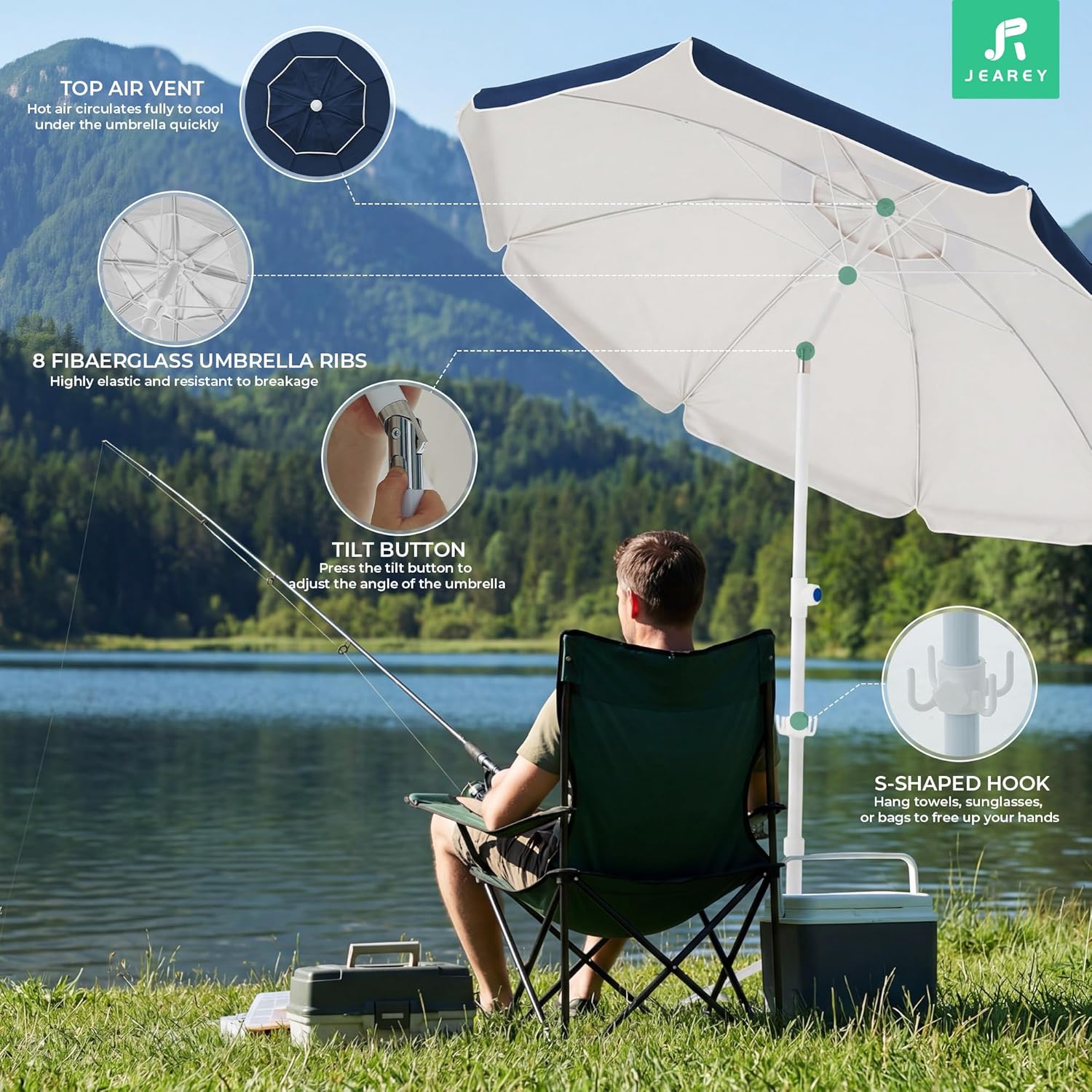 6.5ft Portable Sun Shade Umbre - Outdoor Sports Umbrella avis et prix