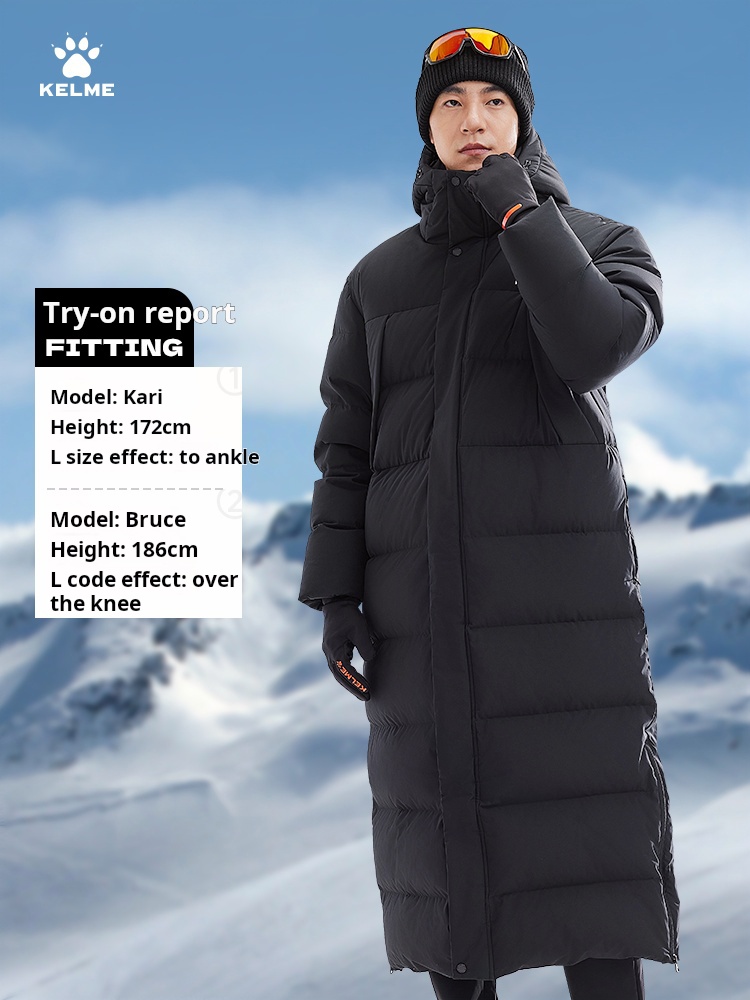 Kelme Extended Down Jacket 202 - Outdoor Sport Winter Jacket avis et prix