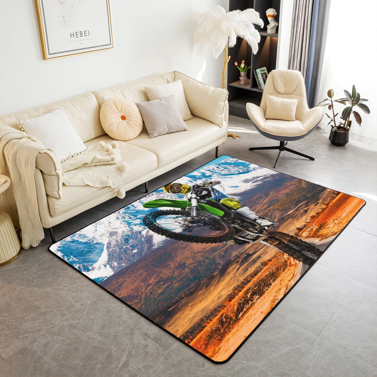 Teen Dirt Bike Area Rug for Li - Outdoor Sport Area avis et prix