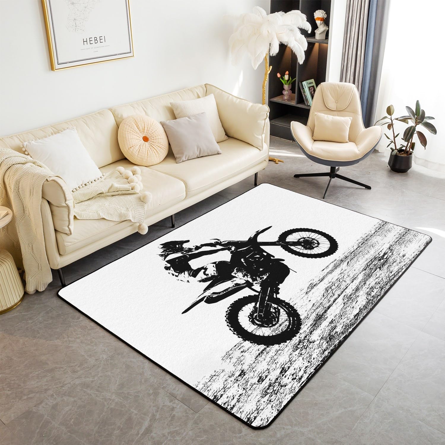 Teen Dirt Bike Area Rug for Li - Outdoor Sport Area avis et prix