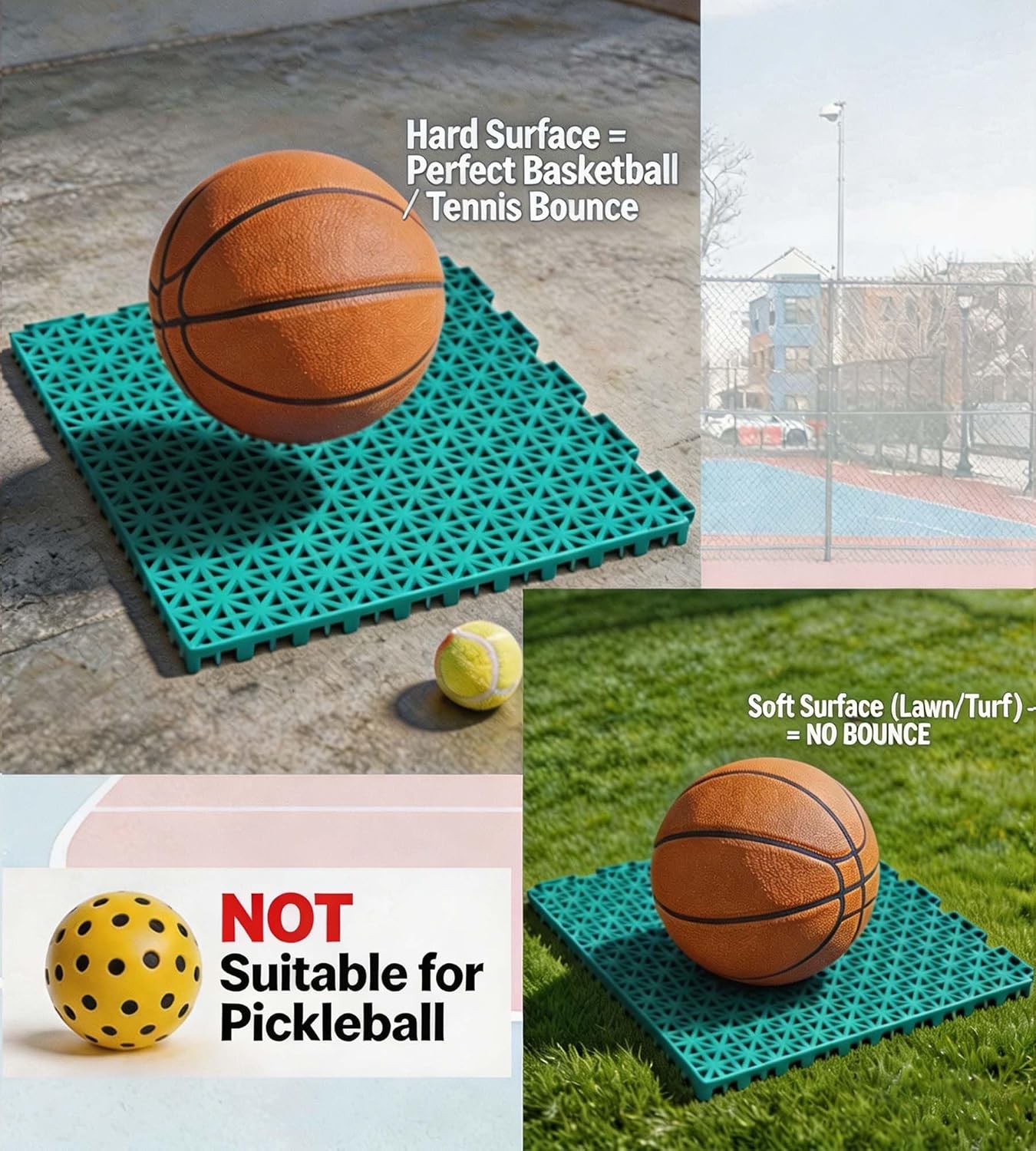jxgzyy 24 PCS Basketball Court - Outdoor Sport Floor Tiles avis et prix